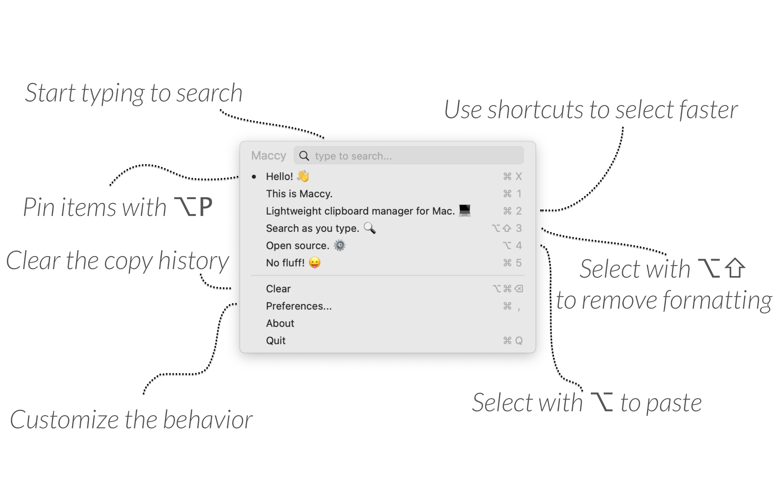 Maccy 클립보드 매니저 - macOS 복사 붙여넣기 히스토리 무료 앱